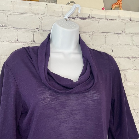 Purple Cowl Neck Blouse Large - Picture 2 of 8
